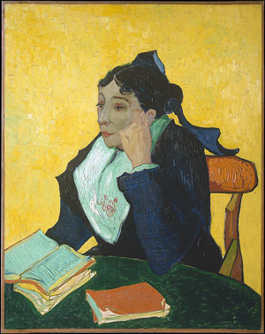 L'Arlésienne-painting-Madame-Ginoux-Vincent-van-Gogh-art-satire-comedy-humor