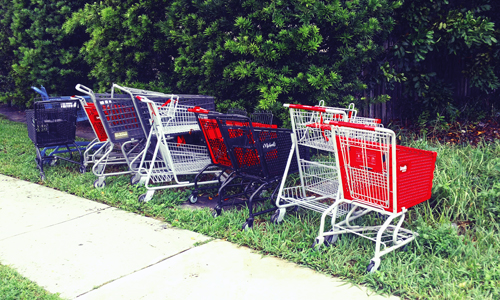 trolley shopping cart art park